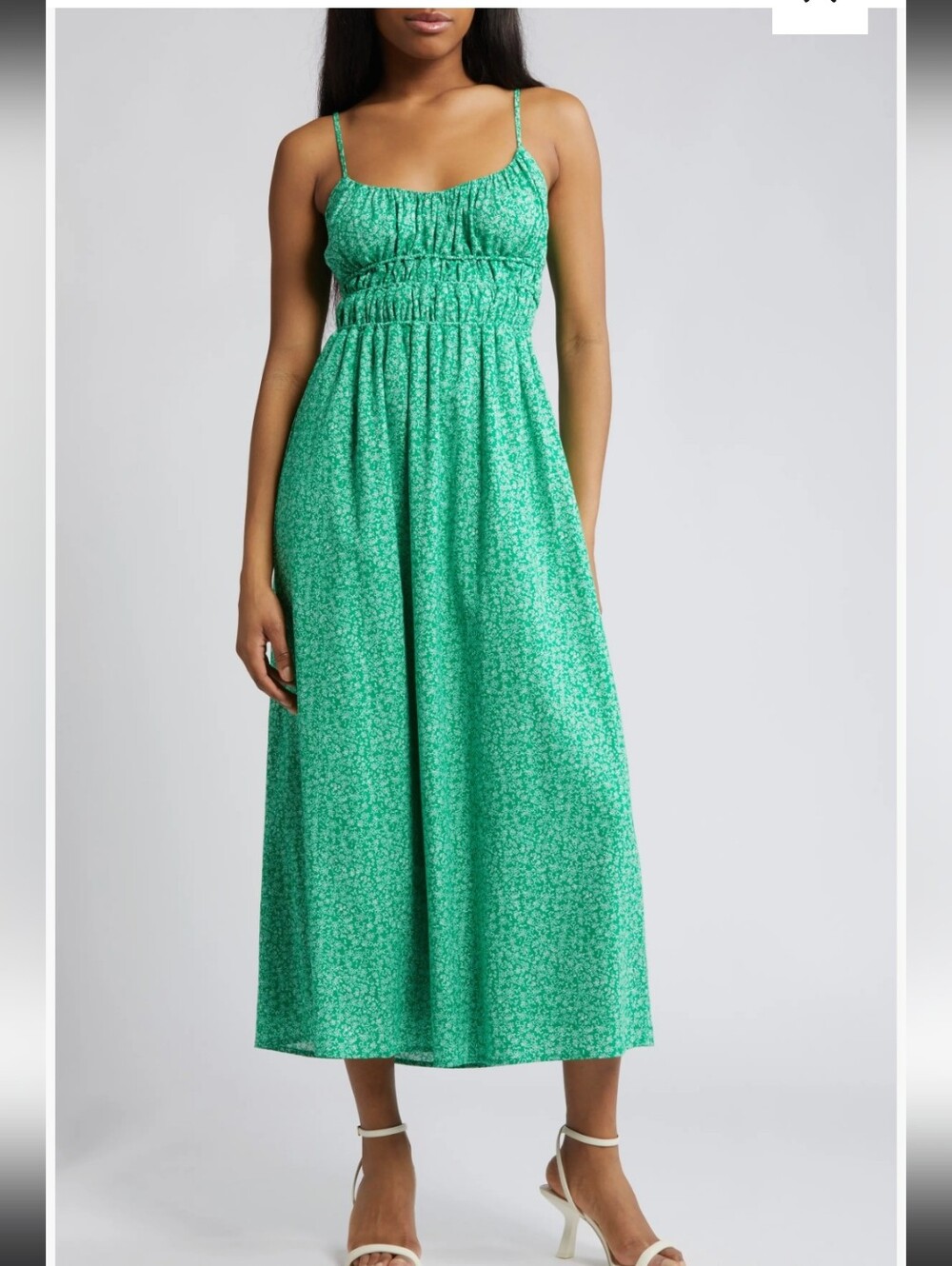 Charles Henry Linen Blend Midii Dress